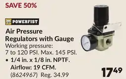 Princess Auto Air Pressure Regulators with Gauge offer