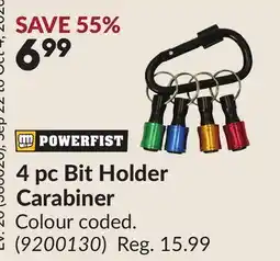 Princess Auto 4 pc Bit Holder Carabiner offer