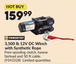 Princess Auto 3,500 lb 12V DC Winch with Synthetic Rope offer
