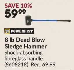 Princess Auto POWERFIST 8 lb Dead Blow Sledge Hammer offer
