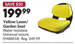 Princess Auto Yellow Lawn/ Garden Seat offer