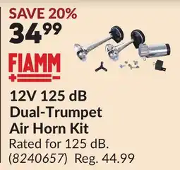 Princess Auto 12V 125 dB Dual-Trumpet Air Horn Kit offer