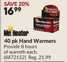 Princess Auto 40 pk Hand Warmers offer