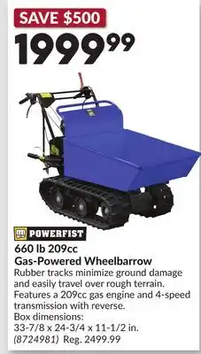 Princess Auto 660 lb 209cc Gas-Powered Wheelbarrow offer