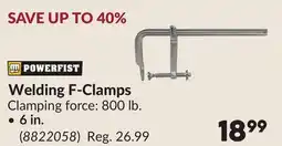Princess Auto Welding F-Clamps offer