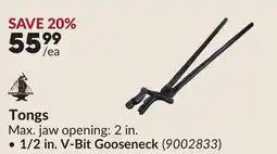 Princess Auto Tongs offer