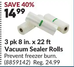 Princess Auto 3 pk 8 in. x 22 Vacuum Sealer Rolls offer