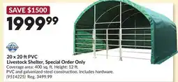 Princess Auto 20 x 20 ftPVC Livestock Shelter, Special Order Only offer