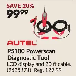 Princess Auto PS100 Powerscan Diagnostic Tool offer