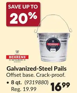 Princess Auto Galvanized-Steel Pails offer
