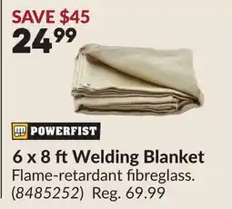 Princess Auto 6 x 8 ft Welding Blanket offer