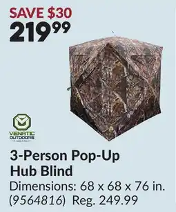 Princess Auto 3-Person Pop-Up Hub Blind offer