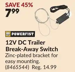 Princess Auto 12V DC Trailer Break-Away Switch offer