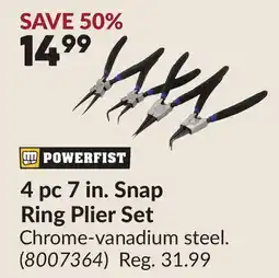 Princess Auto 4 pc 7 in. Snap Ring Plier Set offer