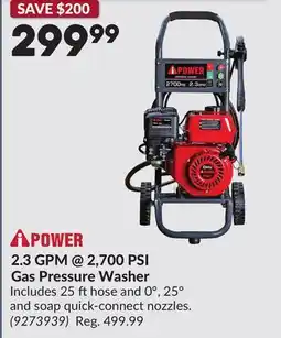 Princess Auto 2.3 GPM @ 2,700 PSI Gas Pressure Washer offer
