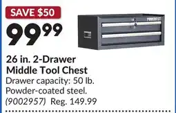 Princess Auto 26 in. 2-Drawer Middle Tool Chest offer