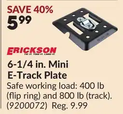 Princess Auto 6-1/4 in. Mini E-Track Plate offer