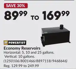 Princess Auto Economy Reservoirs offer