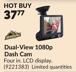 Princess Auto ARMORALL Dual-View 1080p Dash Cam offer