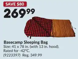 Princess Auto Basecamp Sleeping Bag offer