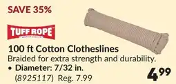 Princess Auto 100 ft Cotton Clotheslines offer
