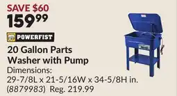 Princess Auto 20 Gallon Parts Washer with Pump offer