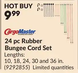 Princess Auto 24 pc Rubber Bungee Cord Set offer