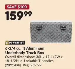 Princess Auto 6-3/4 cu. ft Aluminum Underbody Truck Box offer