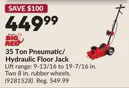 Princess Auto 35 Ton Pneumatic/Hydraulic Floor Jack offer