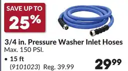 Princess Auto 3/4 in. Pressure Washer Inlet Hoses offer