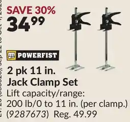 Princess Auto 2 pk 11 in. Jack Clamp Set offer