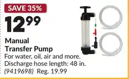 Princess Auto Manual Transfer Pump offer