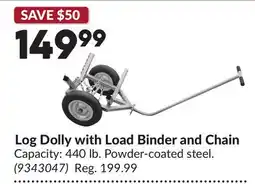 Princess Auto Log Dolly with Load Binder and Chain offer