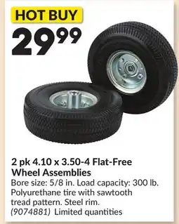 Princess Auto 2 pk 4.10 x 3.50-4 Flat-Free Wheel Assemblies offer
