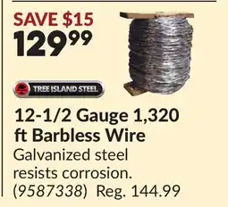 Princess Auto 12-1/2 Gauge 1,320 ft Barbless Wire offer