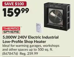 Princess Auto 5,000W 240V Electric Industrial Low-Profile Shop Heater offer
