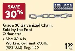 Princess Auto Grade 30 Galvanized Chain, Sold by the Foot offer