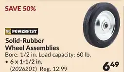 Princess Auto Solid-Rubber Wheel Assemblies 6 x 1-1/2 in offer