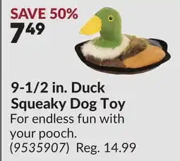 Princess Auto 9-1/2 in. Duck Squeaky Dog Toy offer