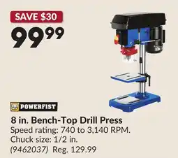 Princess Auto 8 in. Bench-Top Drill Press offer