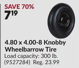 Princess Auto 4.80 x 4.00-8 Knobby Wheelbarrow Tire offer