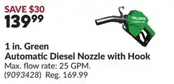 Princess Auto 1 in. Green Automatic Diesel Nozzle with Hook offer