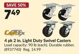 Princess Auto 4 pk 2 in. Light Duty Swivel Casters offer