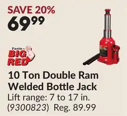 Princess Auto 10 Ton Double Ram Welded Bottle Jack offer