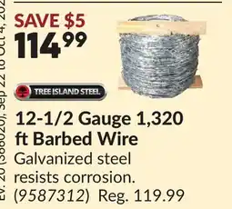 Princess Auto 12-1/2 Gauge 1,320 ft Barbed Wire offer