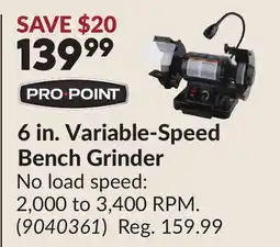 Princess Auto 6 in. Variable-Speed Bench Grinder offer