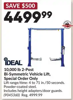 Princess Auto 10,000 lb 2-Post Bi-Symmetric Vehicle Lift, Special Order Only offer