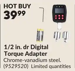 Princess Auto 1/2 in. dr Digital Torque Adapter offer
