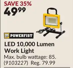 Princess Auto LED 10,000 Lumen Work Light offer