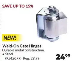 Princess Auto Weld-On Gate Hinges offer